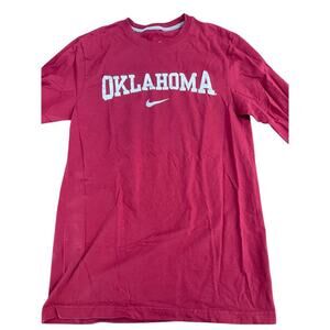 Nike Men's Red University of Oklahoma Sooners Swoosh T Shirt Size Small
